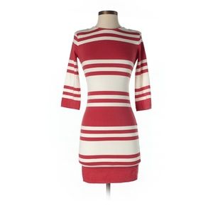 French Connection White and Red Striped Dress 0